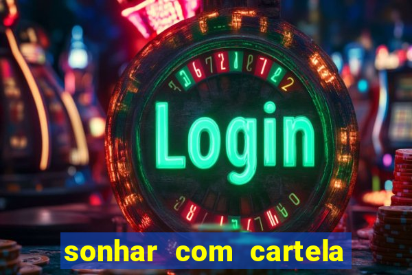 sonhar com cartela de bingo